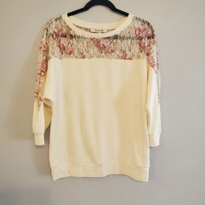 Lace sweatshirt